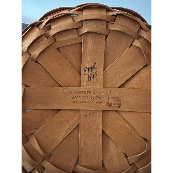 1995 Longaberger Heartland Button Basket with Protective Liner - Picture 5 of 5